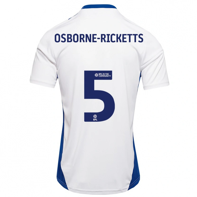 Danxen Women Sahara Osborne-Ricketts #5 White Blue Away Jersey 2025/26 T-Shirt