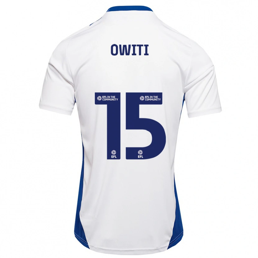 Danxen Women Joseph Owiti #15 White Blue Away Jersey 2025/26 T-Shirt