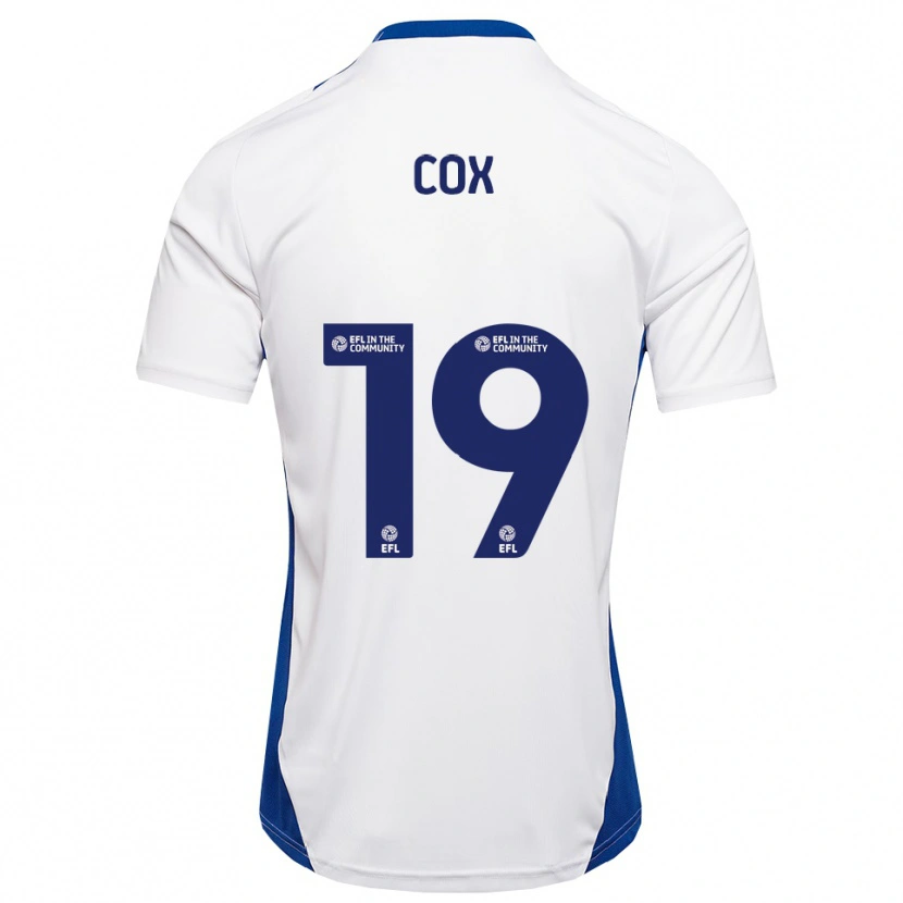 Danxen Women Hannah Cox #19 White Blue Away Jersey 2025/26 T-Shirt