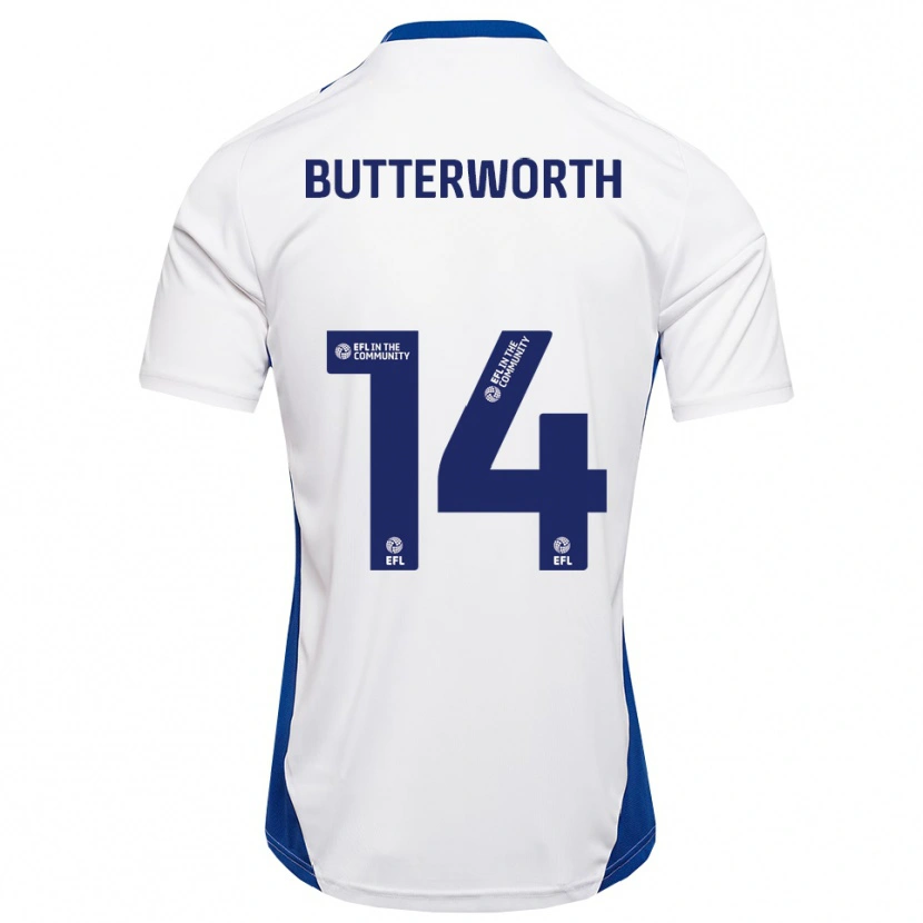 Danxen Women Daniel Butterworth #14 White Blue Away Jersey 2025/26 T-Shirt