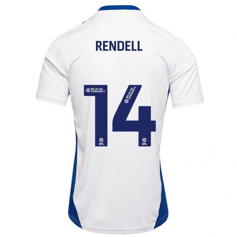 Danxen Women Louis Rendell #14 White Blue Away Jersey 2025/26 T-Shirt