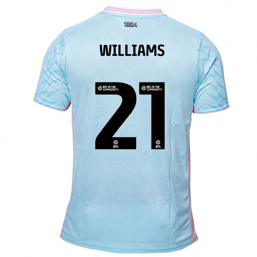 Danxen Women Josh Williams #21 Sky Blue Pink Away Jersey 2025/26 T-Shirt