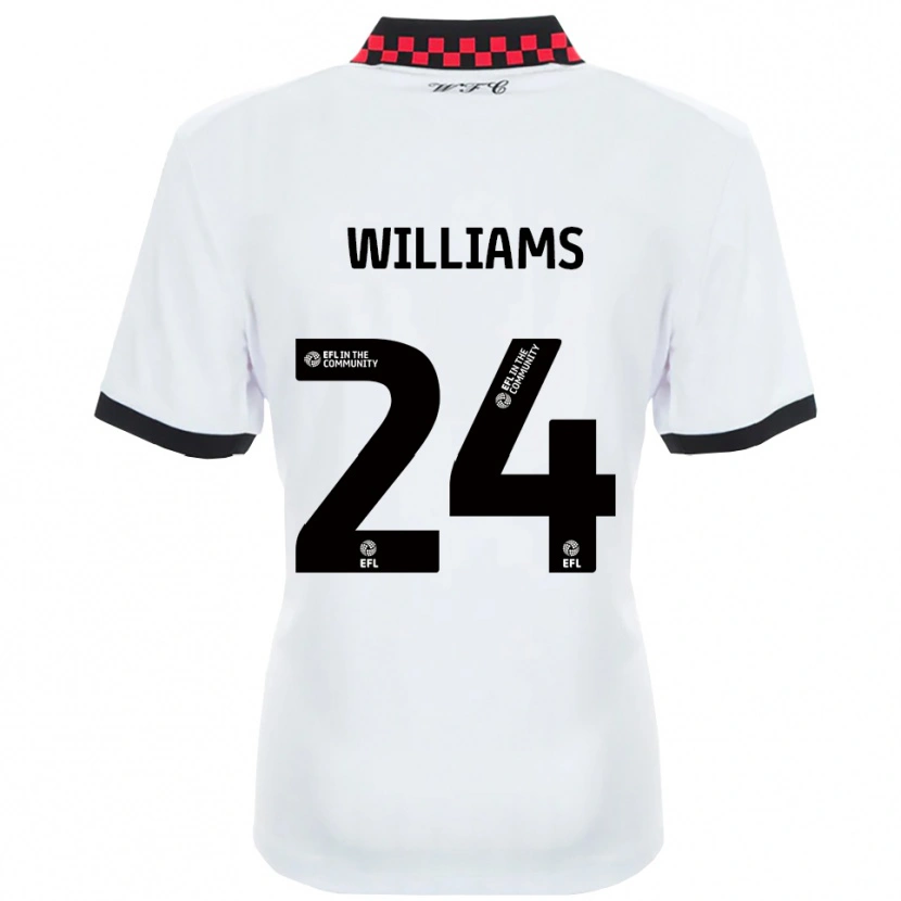 Danxen Women Harry Williams #24 White Black Away Jersey 2025/26 T-Shirt