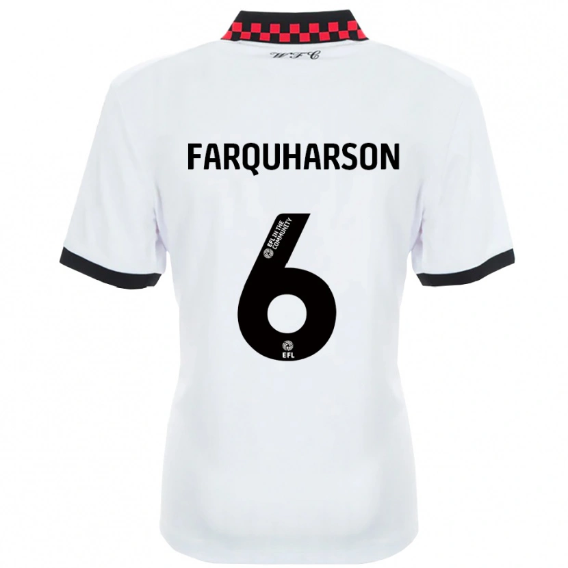 Danxen Women Priestley Farquharson #6 White Black Away Jersey 2025/26 T-Shirt
