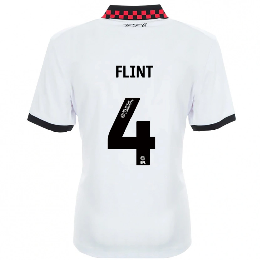 Danxen Women Aden Flint #4 White Black Away Jersey 2025/26 T-Shirt