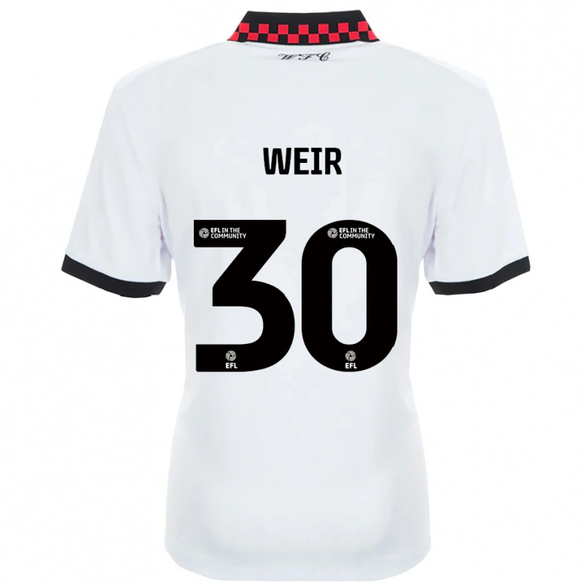 Danxen Women Evan Weir #30 White Black Away Jersey 2025/26 T-Shirt