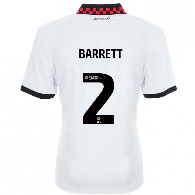 Danxen Women Connor Barrett #2 White Black Away Jersey 2025/26 T-Shirt