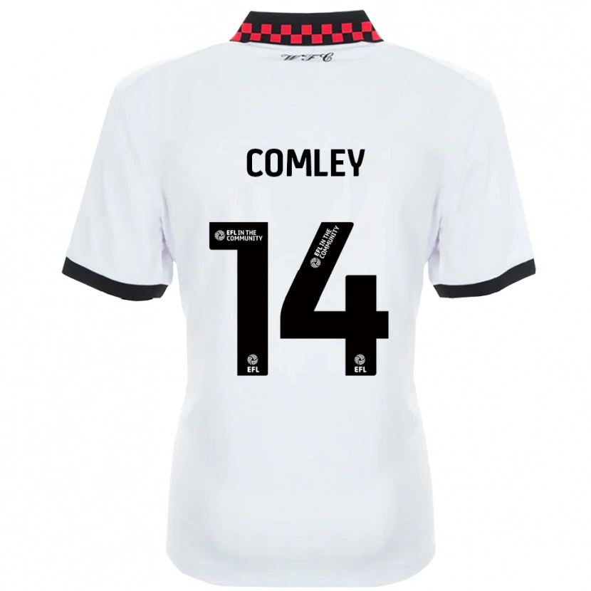 Danxen Women Brandon Comley #14 White Black Away Jersey 2025/26 T-Shirt
