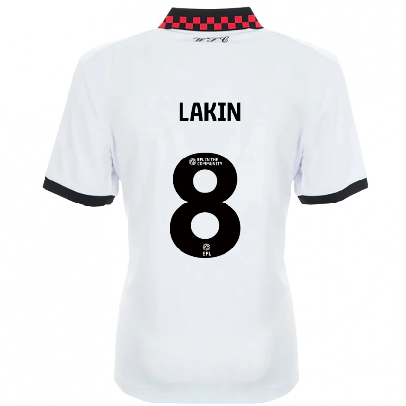 Danxen Women Charlie Lakin #8 White Black Away Jersey 2025/26 T-Shirt