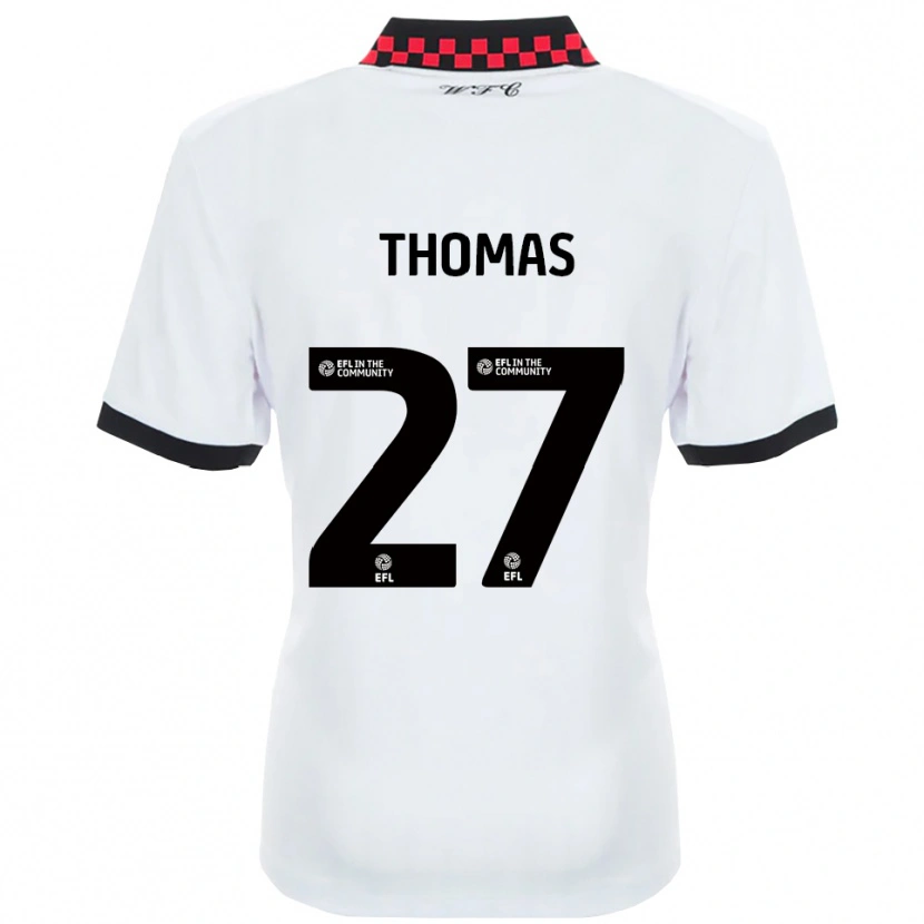 Danxen Women Dylan Thomas #27 White Black Away Jersey 2025/26 T-Shirt