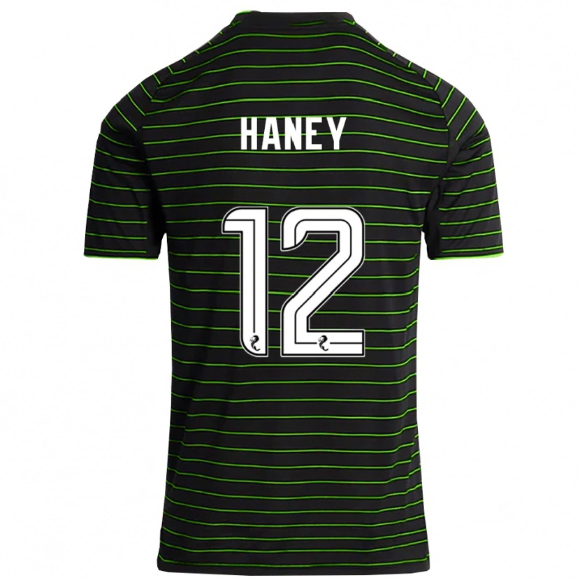 Danxen Women Joseph Haney #12 Black Green Away Jersey 2025/26 T-Shirt