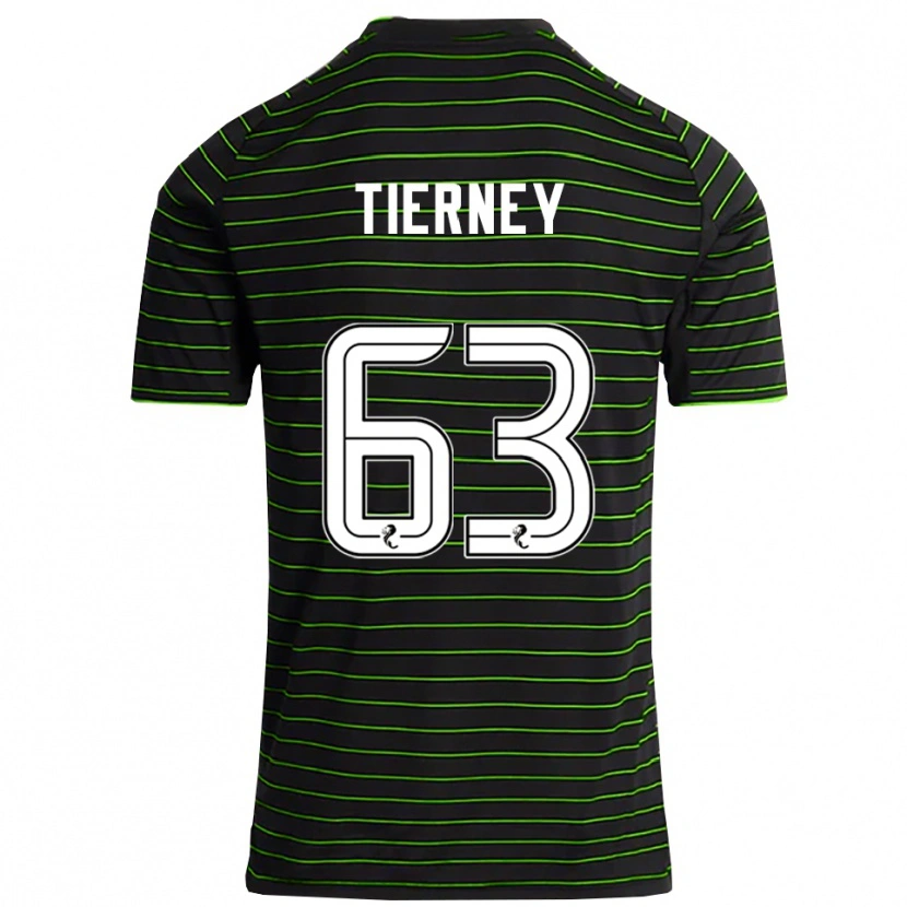 Danxen Women Kieran Tierney #63 Black Green Away Jersey 2025/26 T-Shirt