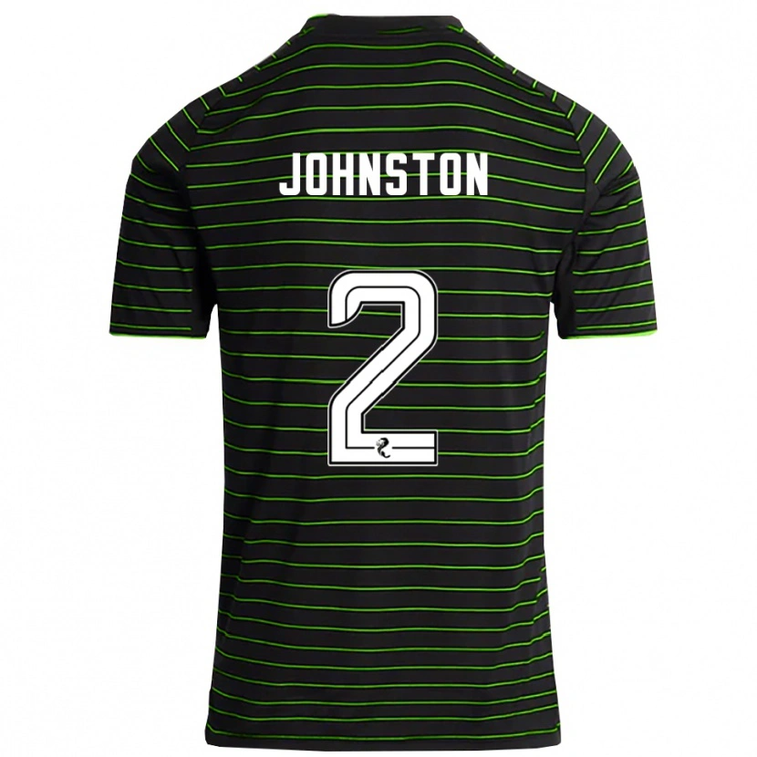 Danxen Women Alistair Johnston #2 Black Green Away Jersey 2025/26 T-Shirt