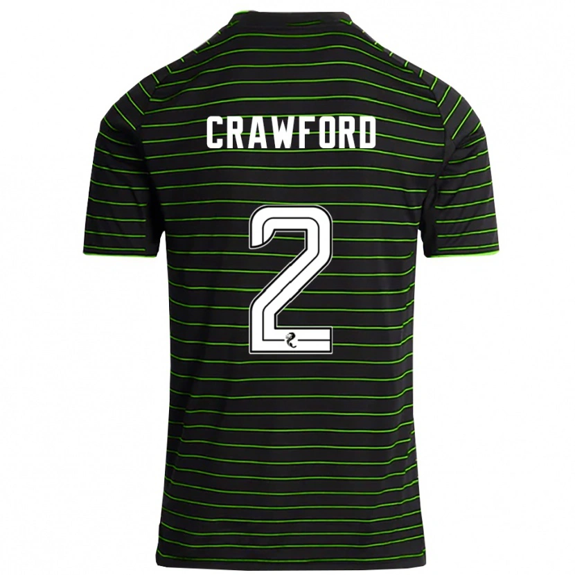 Danxen Women Cole Crawford #2 Black Green Away Jersey 2025/26 T-Shirt