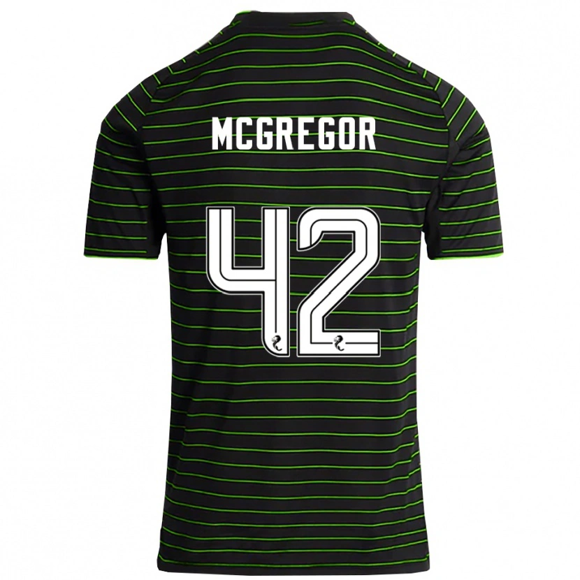 Danxen Women Callum Mcgregor #42 Black Green Away Jersey 2025/26 T-Shirt