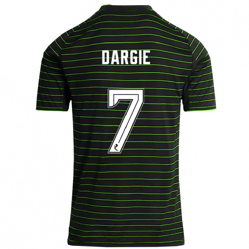 Danxen Women Rhys Dargie #7 Black Green Away Jersey 2025/26 T-Shirt
