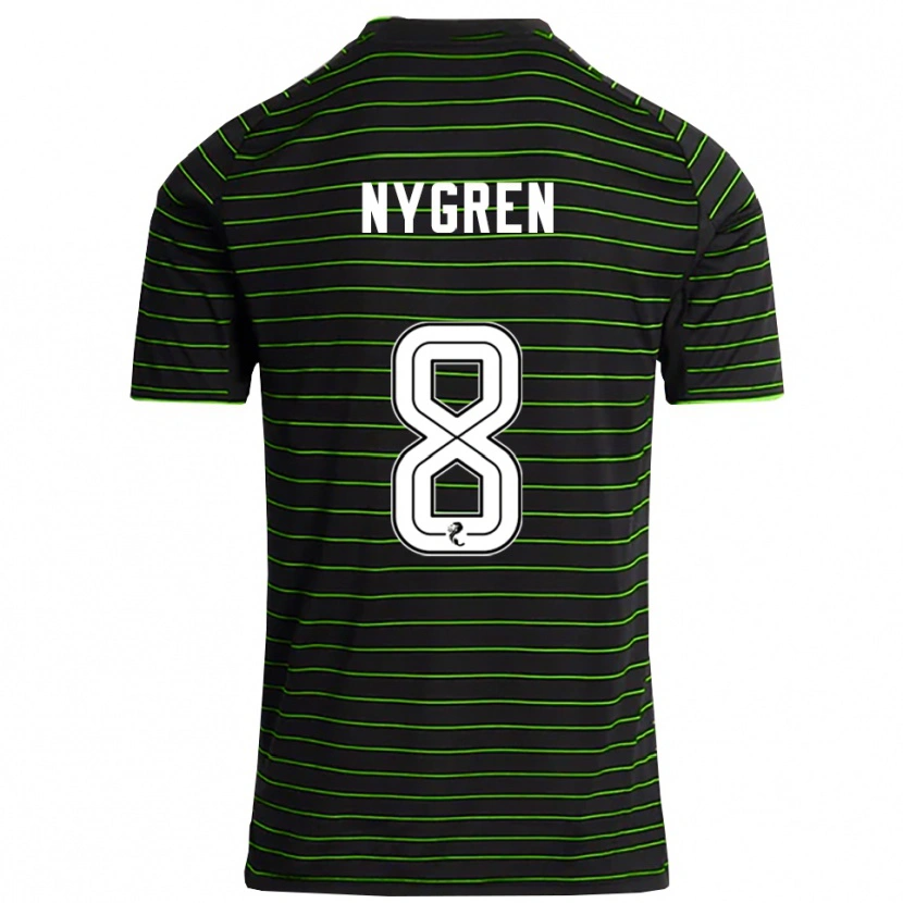 Danxen Women Benjamin Nygren #8 Black Green Away Jersey 2025/26 T-Shirt