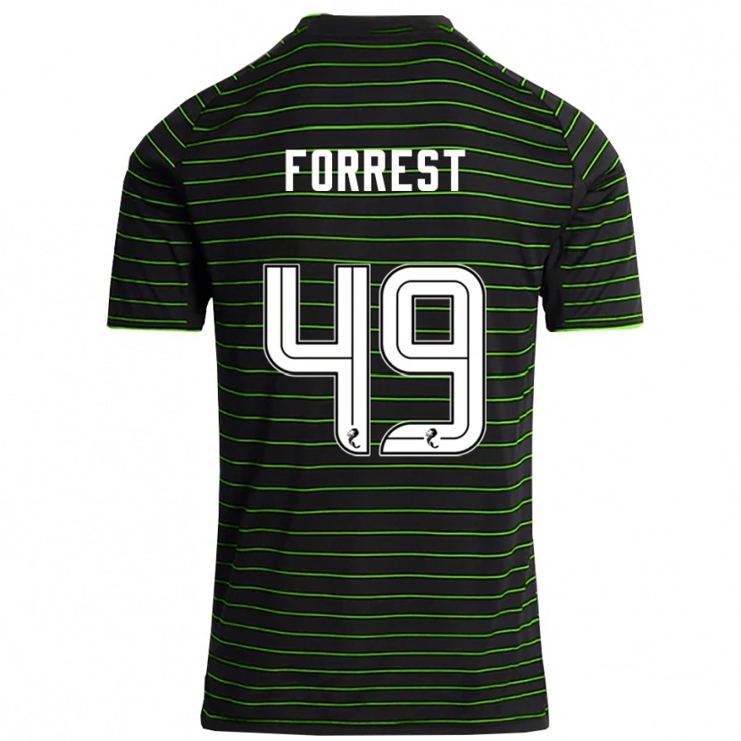 Danxen Women James Forrest #49 Black Green Away Jersey 2025/26 T-Shirt