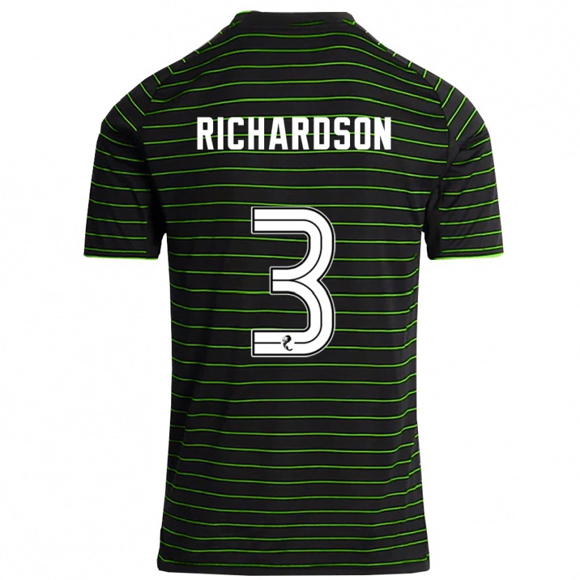 Danxen Women Amy Richardson #3 Black Green Away Jersey 2025/26 T-Shirt