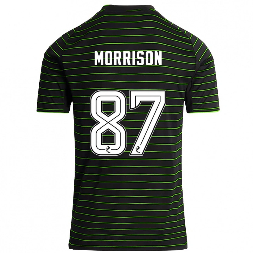 Danxen Women Joe Morrison #87 Black Green Away Jersey 2025/26 T-Shirt