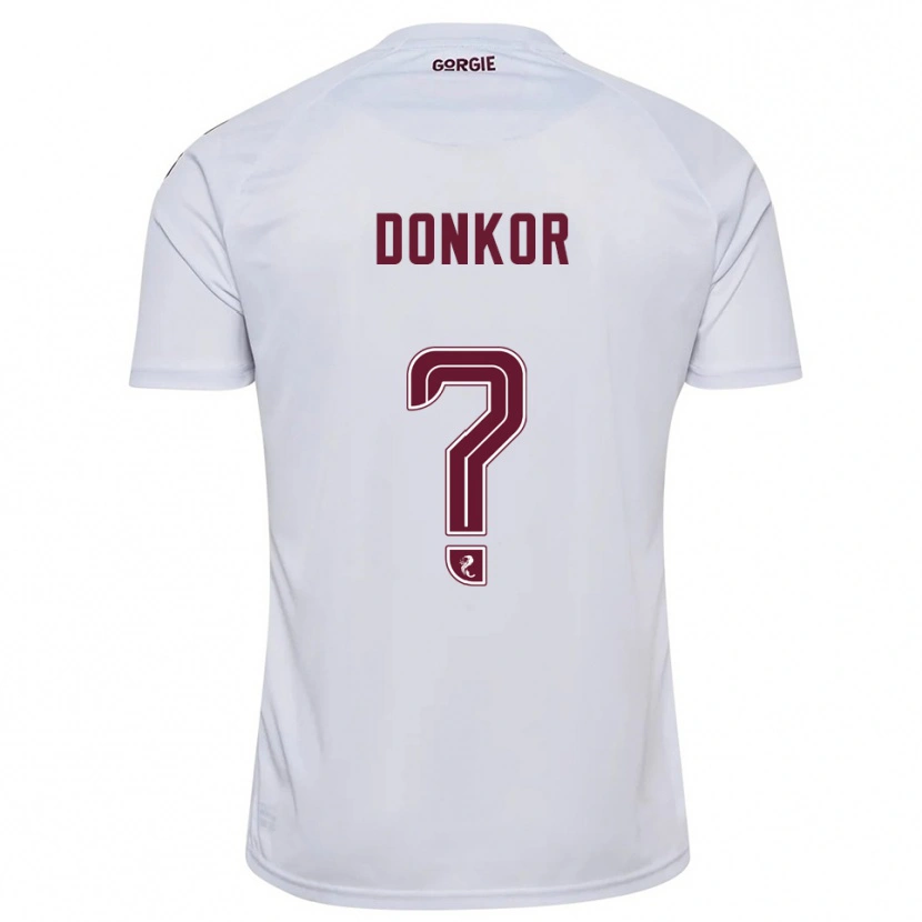 Danxen Women Jaedon Donkor #0 White Burgundy Away Jersey 2025/26 T-Shirt