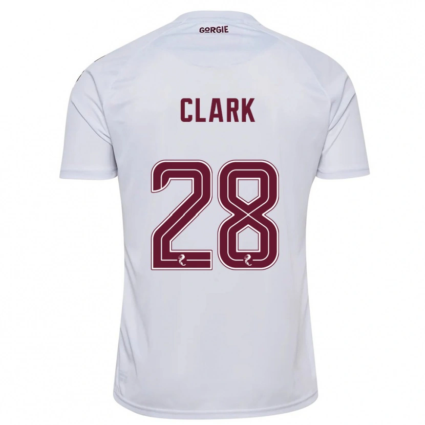 Danxen Women Zander Clark #28 White Burgundy Away Jersey 2025/26 T-Shirt