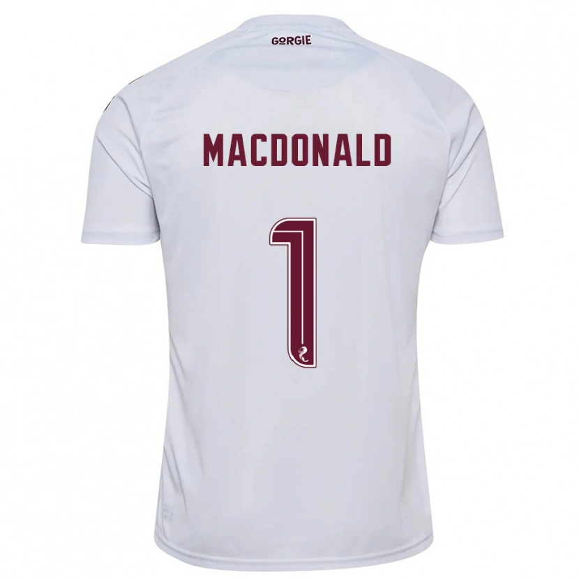 Danxen Women Jamie Macdonald #1 White Burgundy Away Jersey 2025/26 T-Shirt