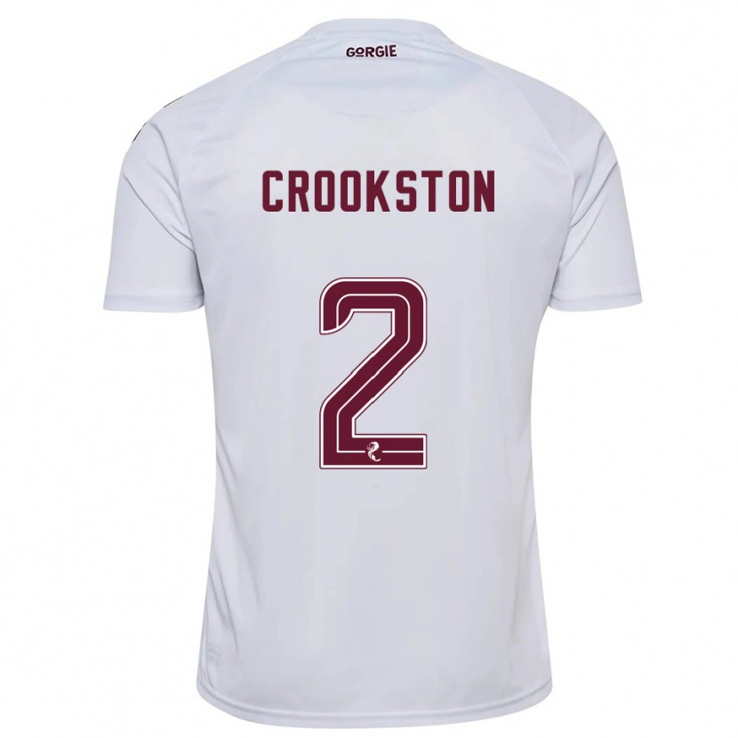 Danxen Women Gregor Crookston #2 White Burgundy Away Jersey 2025/26 T-Shirt
