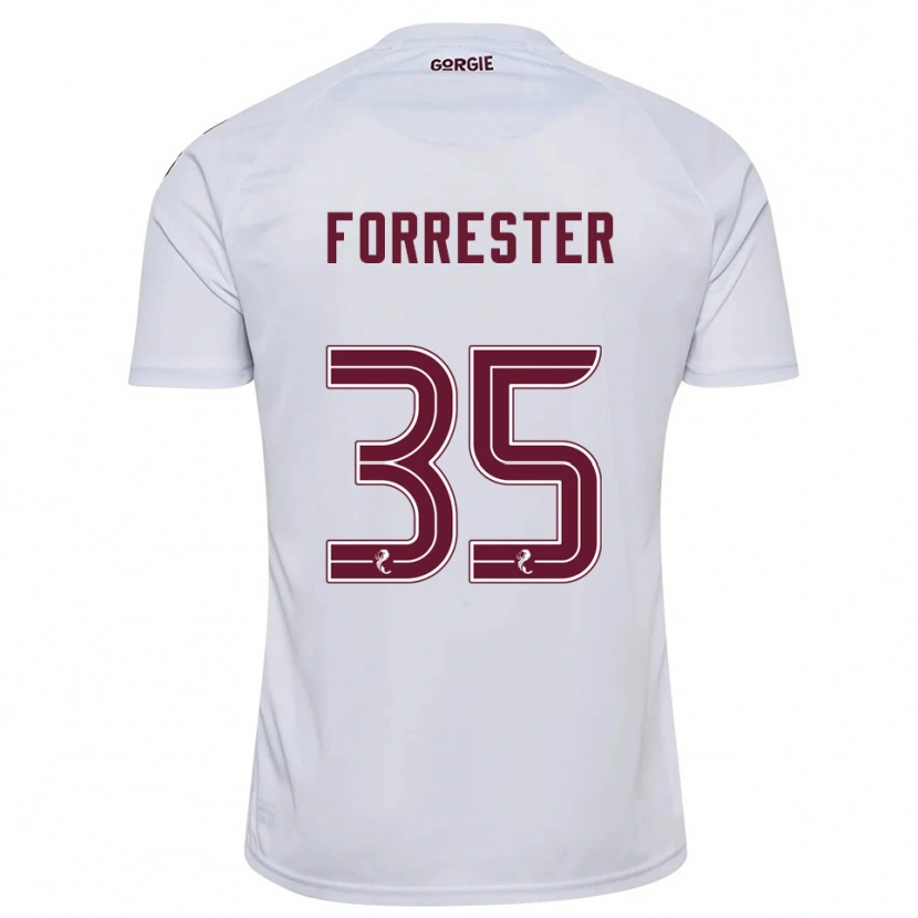 Danxen Women Adam Forrester #35 White Burgundy Away Jersey 2025/26 T-Shirt