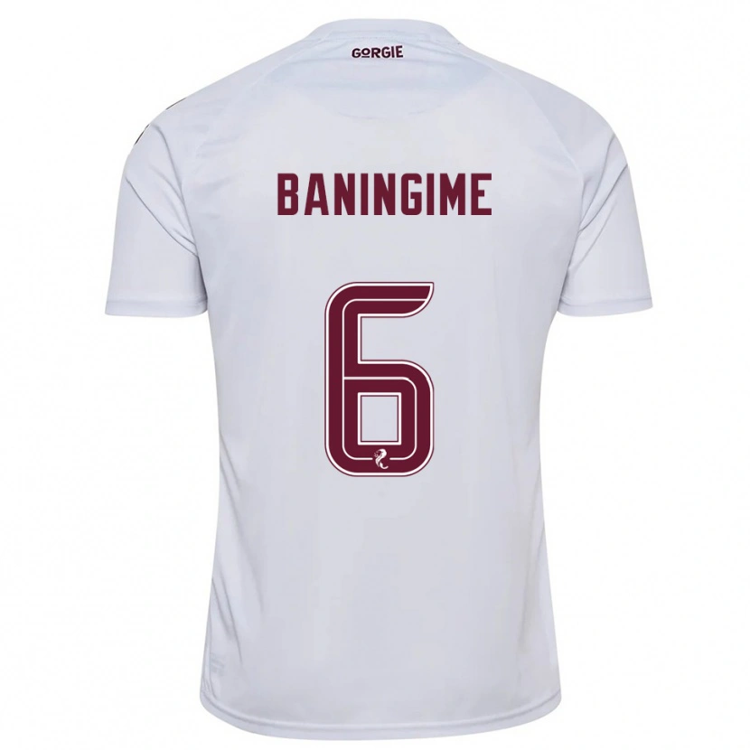 Danxen Women Beni Baningime #6 White Burgundy Away Jersey 2025/26 T-Shirt