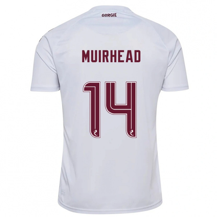Danxen Women Owen Muirhead #14 White Burgundy Away Jersey 2025/26 T-Shirt