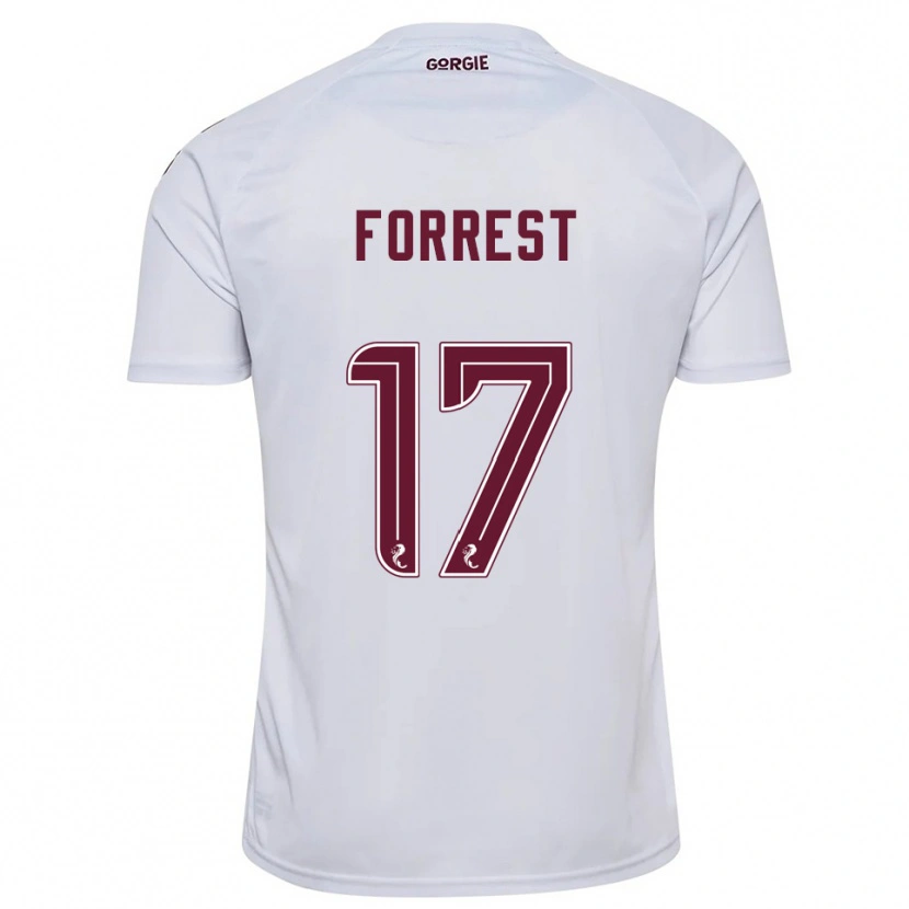 Danxen Women Alan Forrest #17 White Burgundy Away Jersey 2025/26 T-Shirt