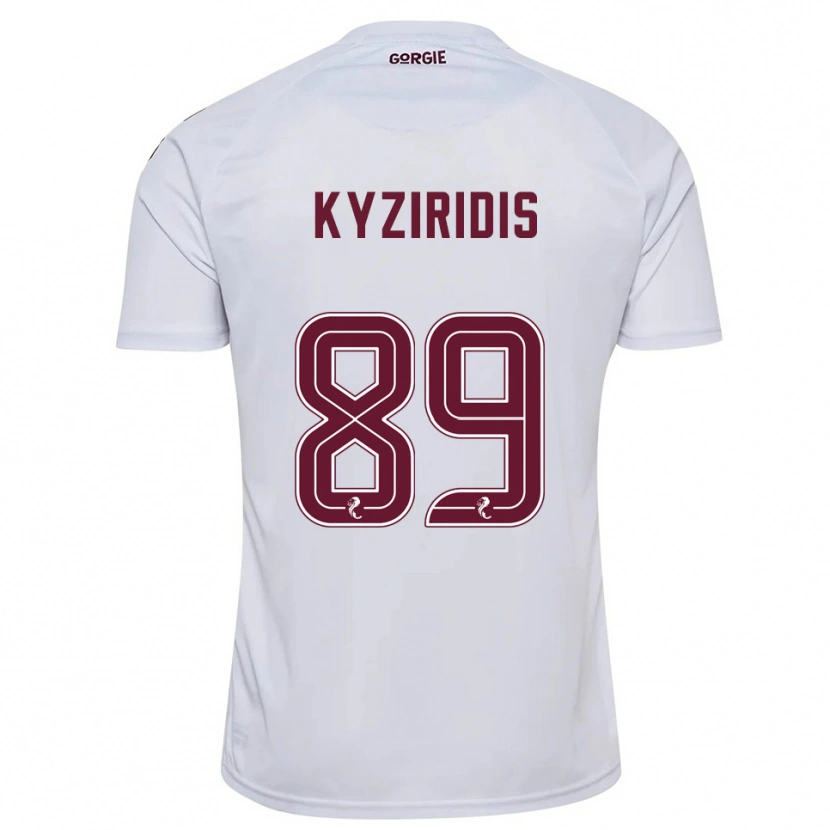 Danxen Women Alexandros Kyziridis #89 White Burgundy Away Jersey 2025/26 T-Shirt
