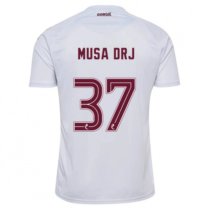 Danxen Women Musa Drammeh #37 White Burgundy Away Jersey 2025/26 T-Shirt