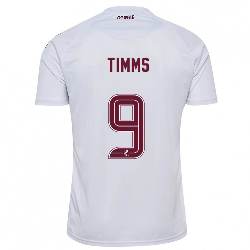 Danxen Women Georgia Timms #9 White Burgundy Away Jersey 2025/26 T-Shirt