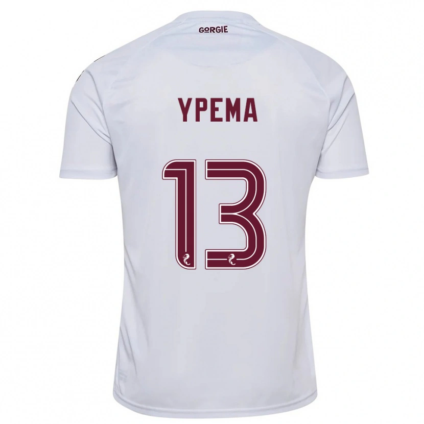 Danxen Women Danique Ypema #13 White Burgundy Away Jersey 2025/26 T-Shirt