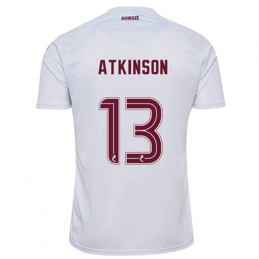 Danxen Women Nathaniel Atkinson #13 White Burgundy Away Jersey 2025/26 T-Shirt