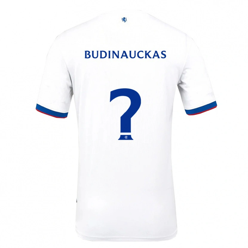 Danxen Women Lewis Budinauckas #0 White Red Blue Away Jersey 2025/26 T-Shirt