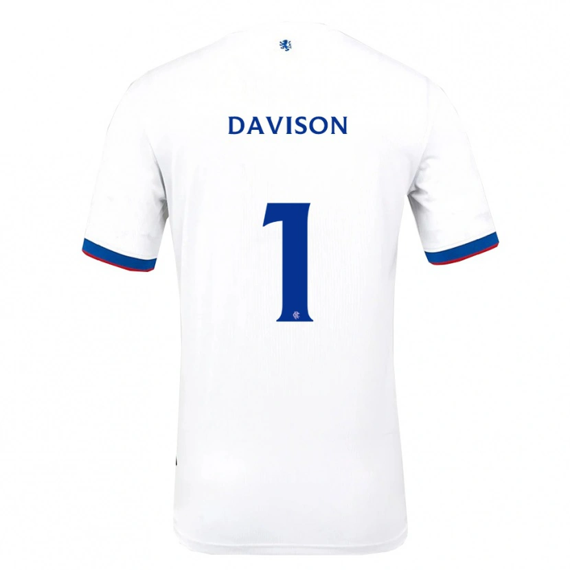 Danxen Women Hannah Davison #1 White Red Blue Away Jersey 2025/26 T-Shirt