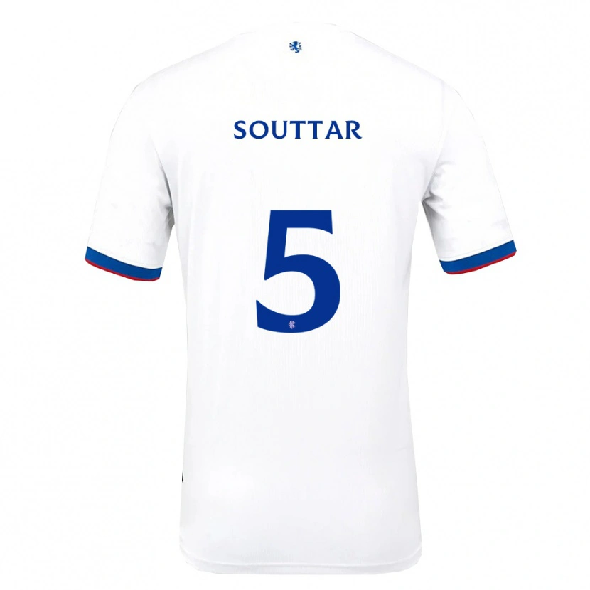 Danxen Women John Souttar #5 White Red Blue Away Jersey 2025/26 T-Shirt
