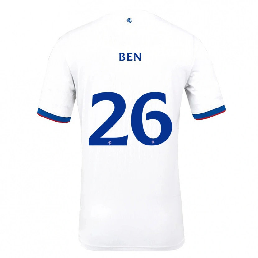 Danxen Women Ben Davies #26 White Red Blue Away Jersey 2025/26 T-Shirt