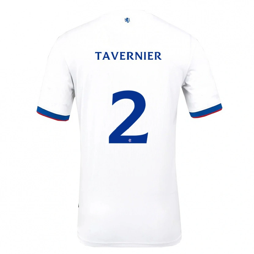 Danxen Women James Tavernier #2 White Red Blue Away Jersey 2025/26 T-Shirt
