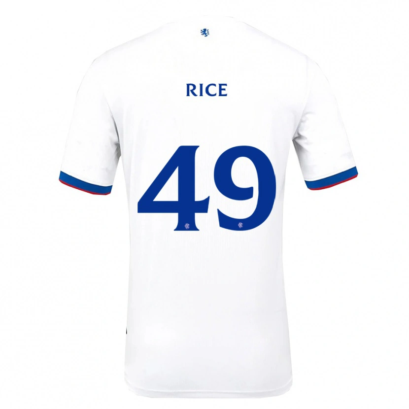 Danxen Women Bailey Rice #49 White Red Blue Away Jersey 2025/26 T-Shirt