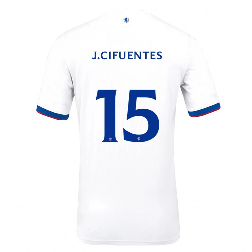 Danxen Women José Cifuentes #15 White Red Blue Away Jersey 2025/26 T-Shirt