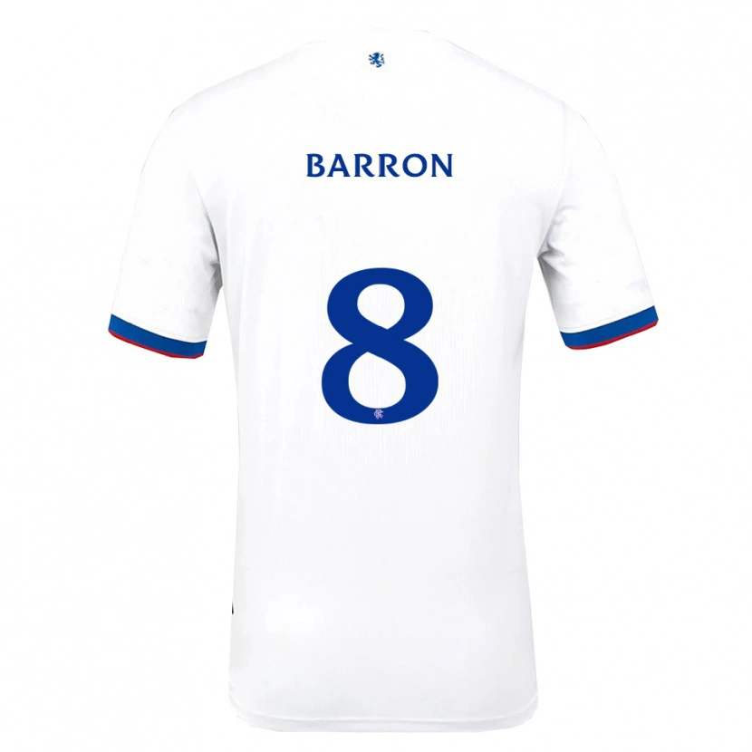 Danxen Women Connor Barron #8 White Red Blue Away Jersey 2025/26 T-Shirt