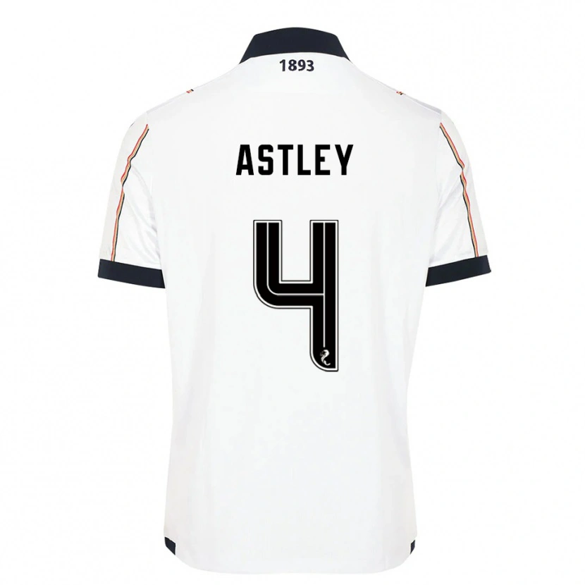 Danxen Women Ryan Astley #4 White Navy Red Away Jersey 2025/26 T-Shirt
