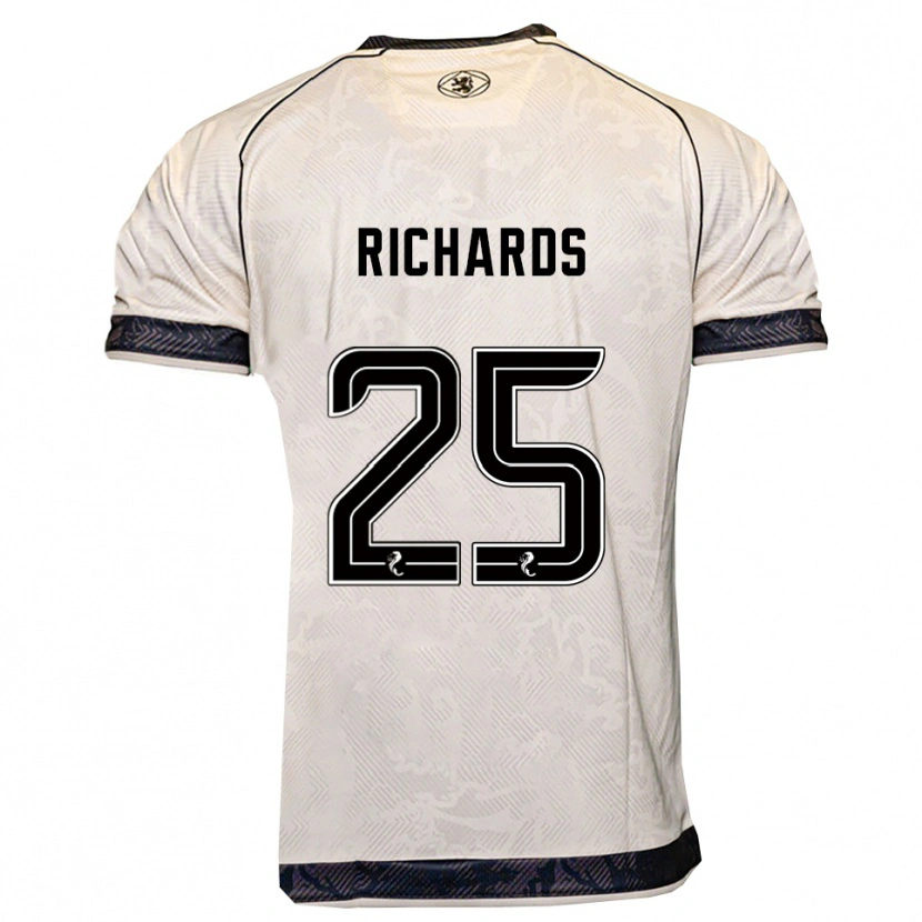 Danxen Women Dave Richards #25 White Black Away Jersey 2025/26 T-Shirt