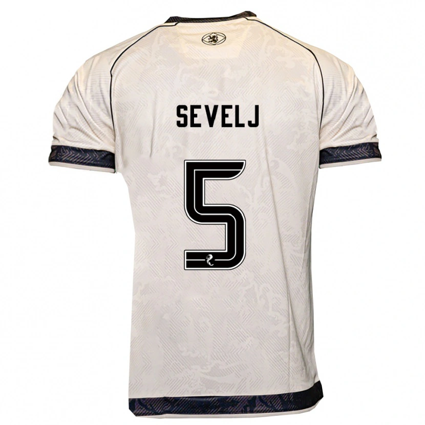 Danxen Women Vicko Sevelj #5 White Black Away Jersey 2025/26 T-Shirt