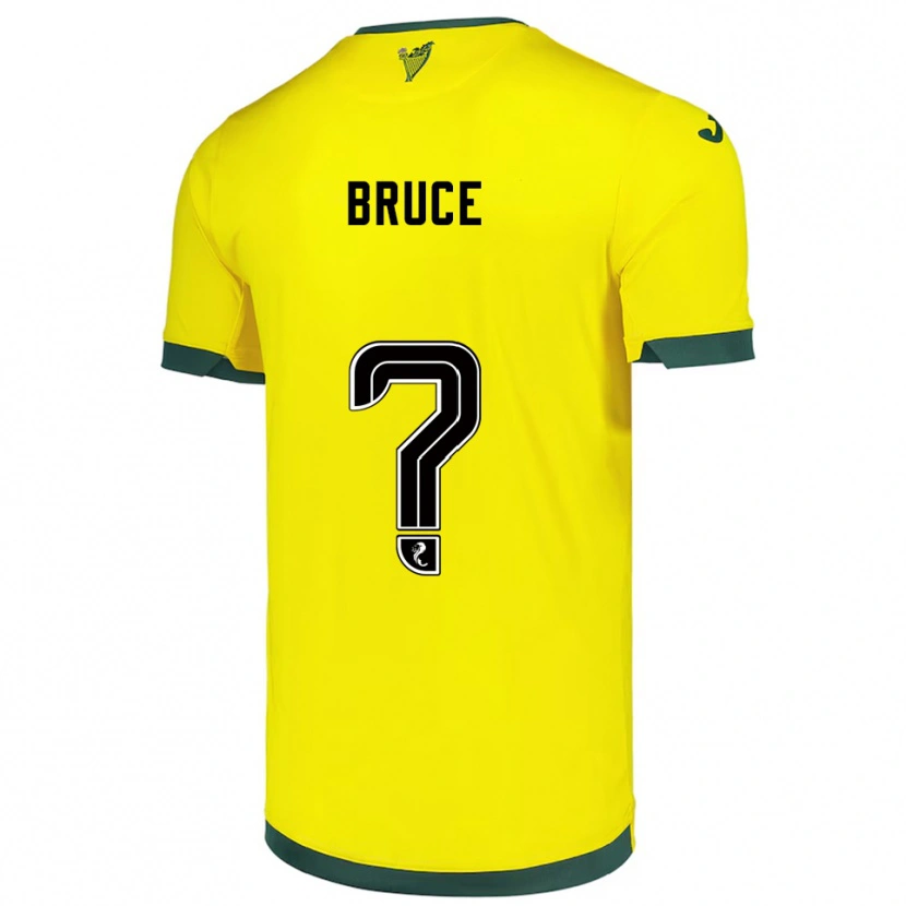 Danxen Women Zach Bruce #0 Yellow Green Away Jersey 2025/26 T-Shirt