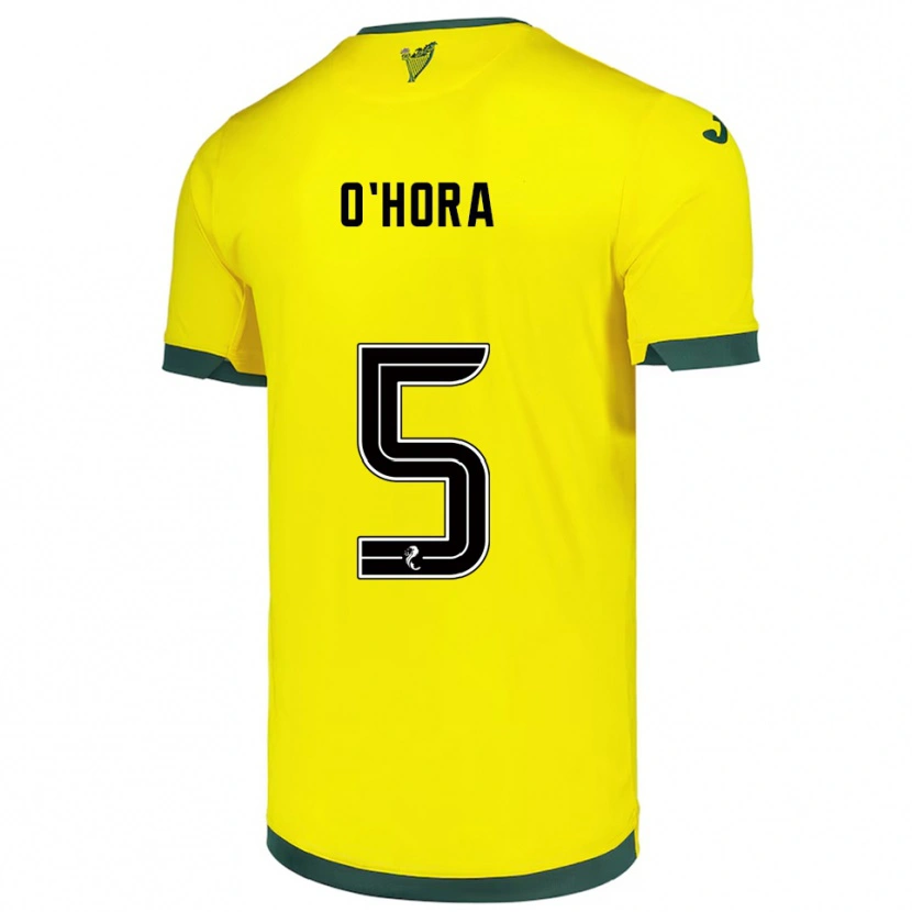 Danxen Women Warren O'hora #5 Yellow Green Away Jersey 2025/26 T-Shirt